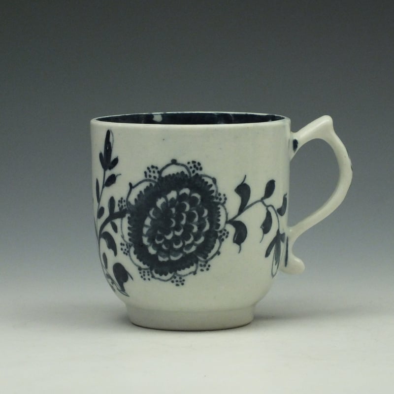 An Early Sunflower Pattern Coffee Cup c1764-65