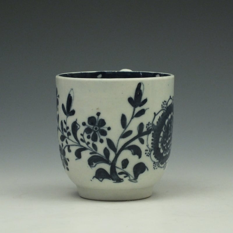 Lowestoft Sunflower Pattern Coffee Cup c1764-65 (2)