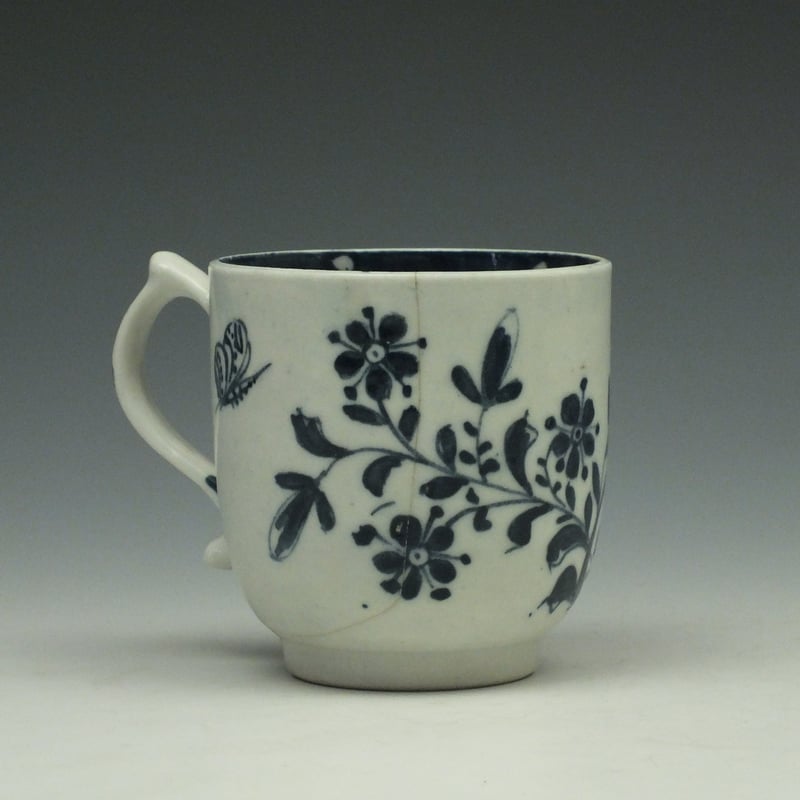 Lowestoft Sunflower Pattern Coffee Cup c1764-65 (3)