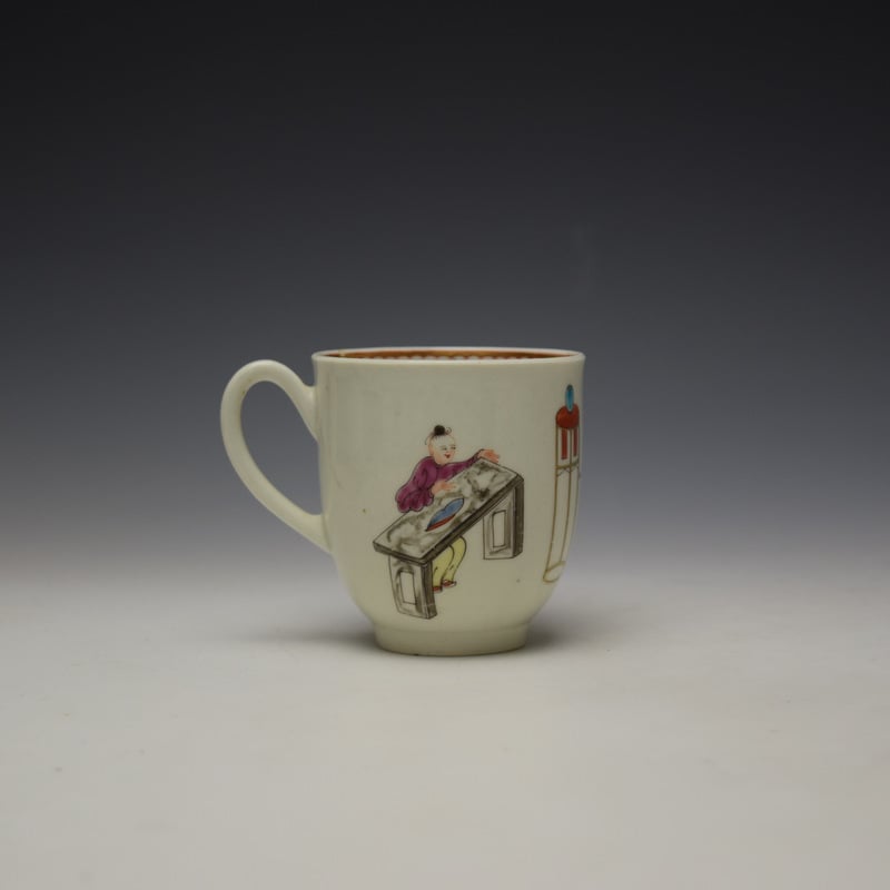 Worcester Tall Table Pattern Coffee Cup c1770 (3)