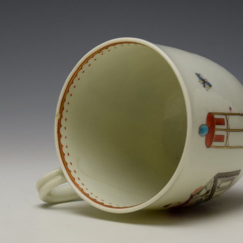 Worcester Tall Table Pattern Coffee Cup c1770 (7)