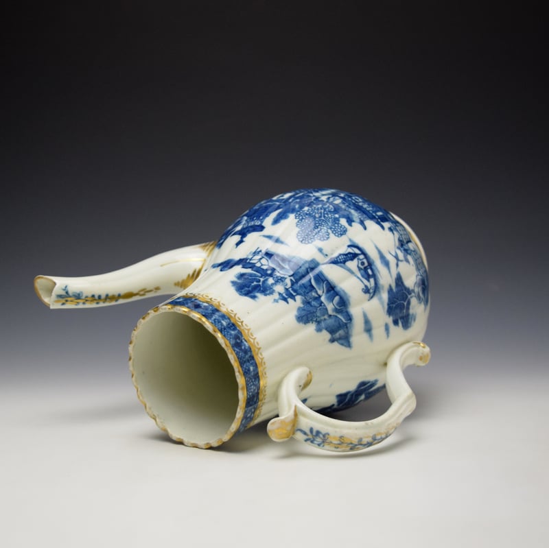 Caughley Temple Pattern Coffee Pot and Cover c1785 (7)