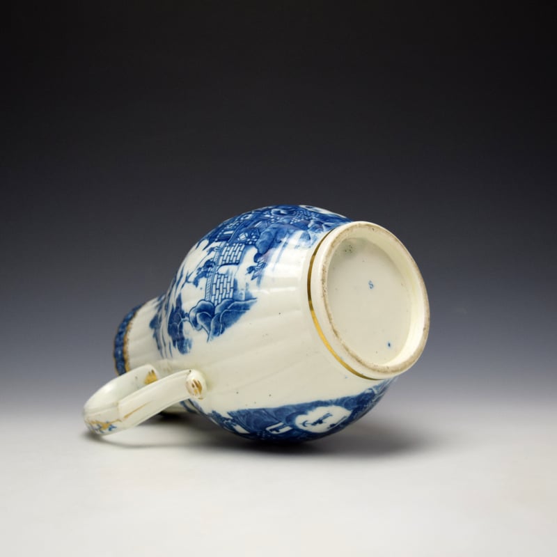 Caughley Temple Pattern Coffee Pot and Cover c1785 (8)