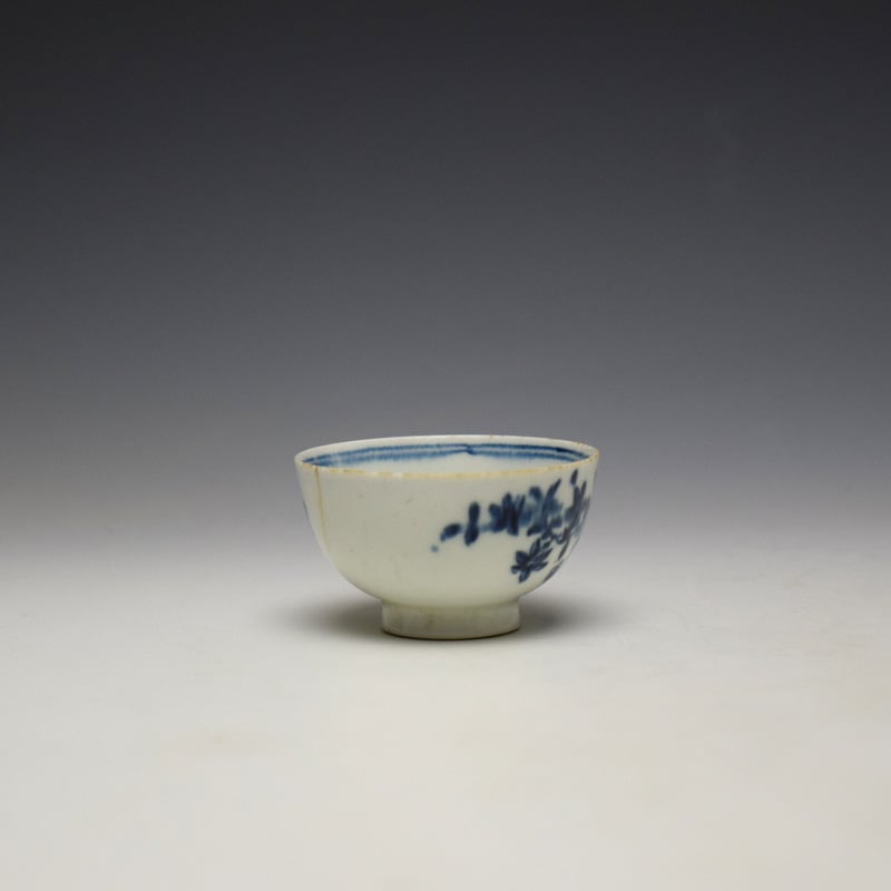 Lowestoft Three Flowers Pattern Toy Teabowl and Saucer c1780-85 (4)