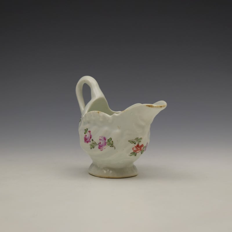 Lowestoft Tulip Painter Dolphin Ewer c1775-85 (3)