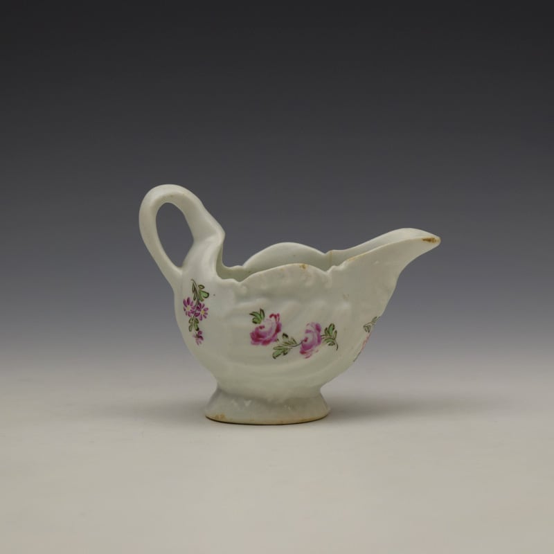 Lowestoft Tulip Painter Dolphin Ewer c1775-85 (4)