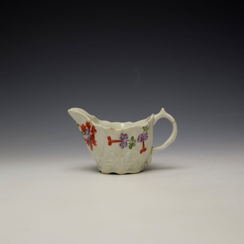 Tulip Painter Floral Pattern Low Chelsea Ewer c1770-85