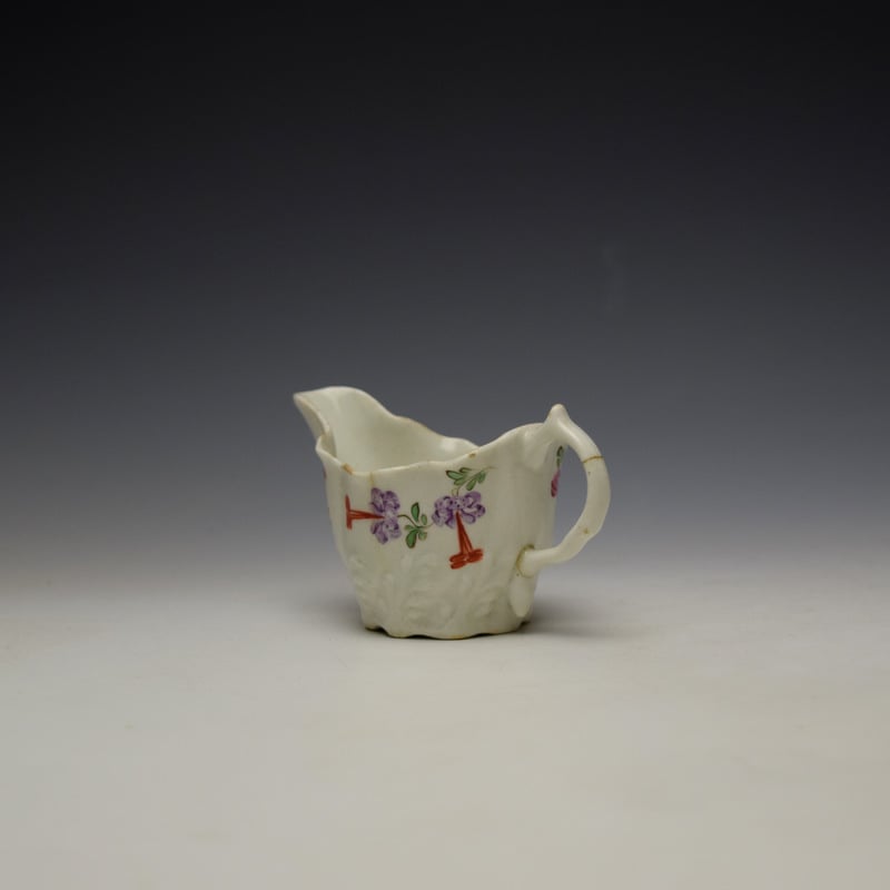 Lowestoft Tulip Painter Floral Pattern Low Chelsea Ewer c1770-85 (6)