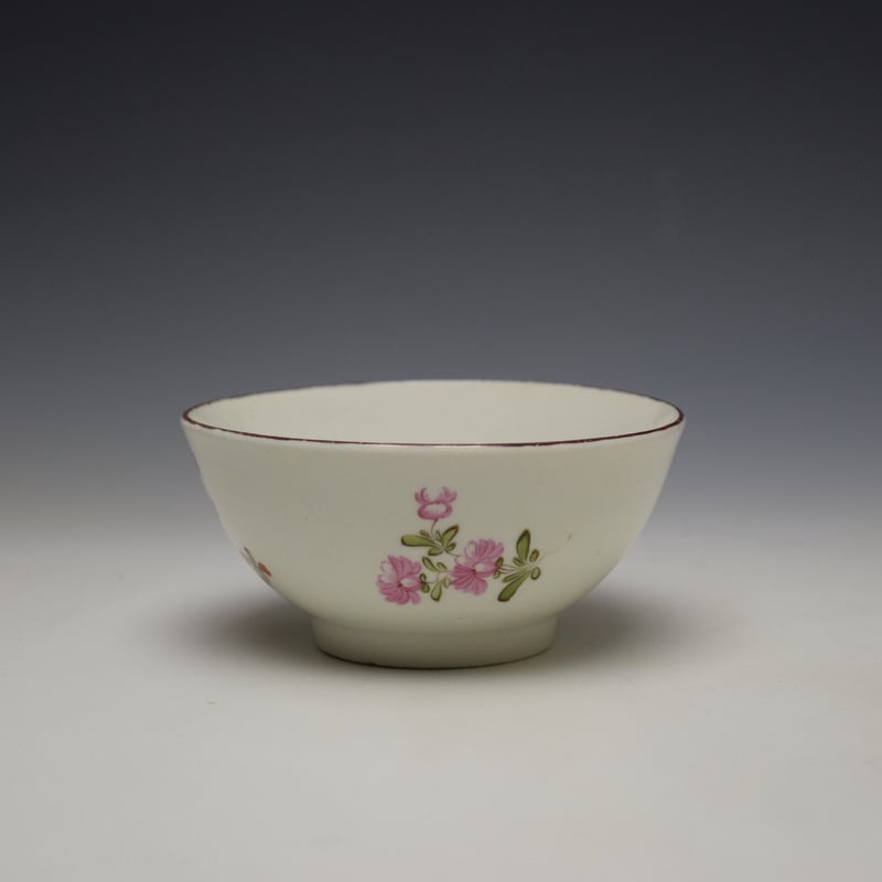 Lowestoft Tulip Painter Floral Pattern Sugar Bowl c1780 (3)