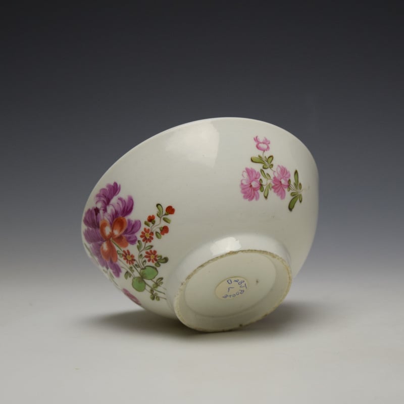 Lowestoft Tulip Painter Floral Pattern Sugar Bowl c1780 (5)