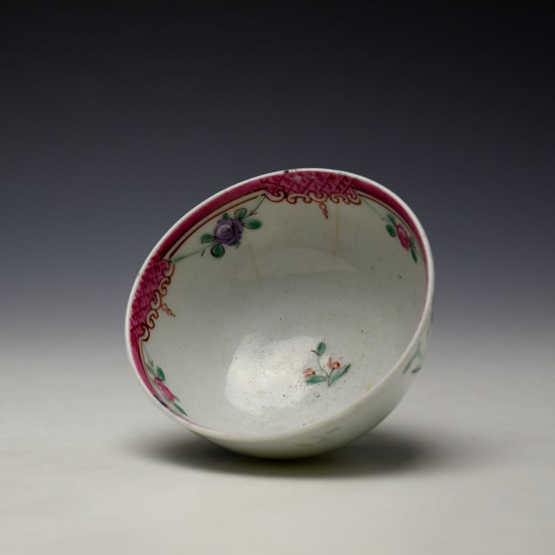 Baddeley-Littler Mandarin Pattern Teabowl and Saucer c1780 (6)