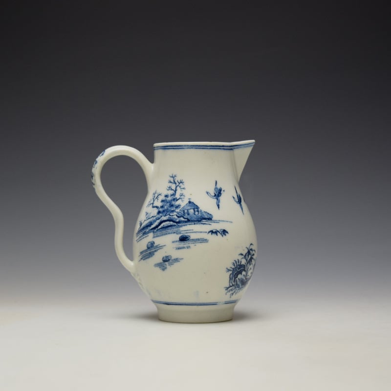 Lowestoft Fence Pattern Sparrow Beak Milk Jug c1785-90 (3)