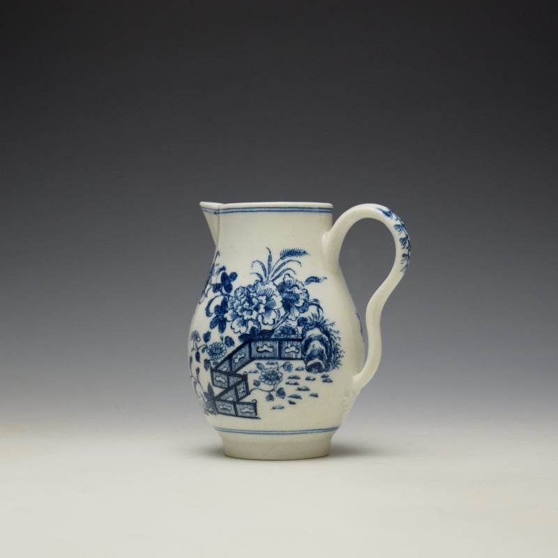 Lowestoft Fence Pattern Sparrow Beak Milk Jug c1785-90 (6)