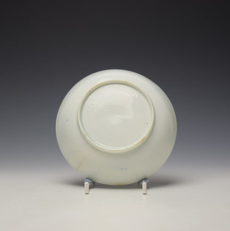 Lowestoft Flowering Plant Holed Rock and Fence Pattern Teabowl and Saucer c1780-85 (10)