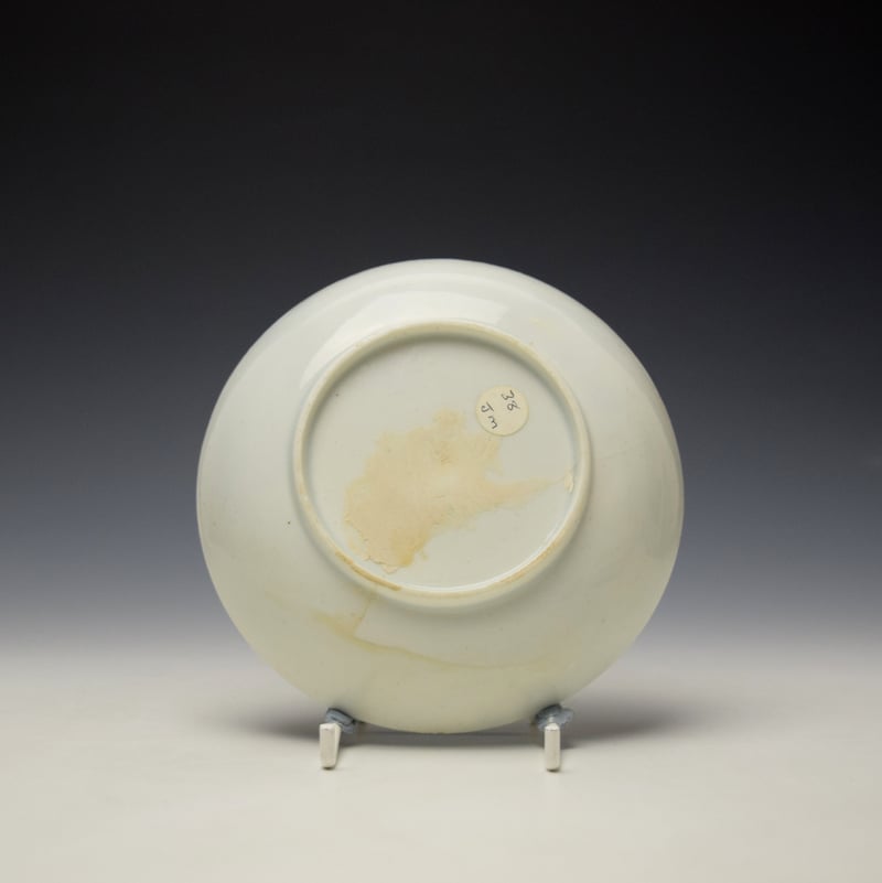 Lowestoft Gatehouse and Walled Garden Pattern Coffee Cup and Saucer c1785-90 (10)