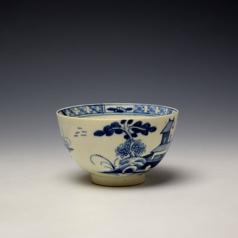 Lowestoft House and Mountain Pattern Trio c1785-90 (10)