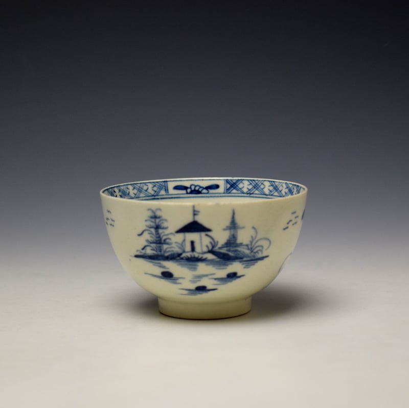 Lowestoft House and Mountain Pattern Trio c1785-90 (11)