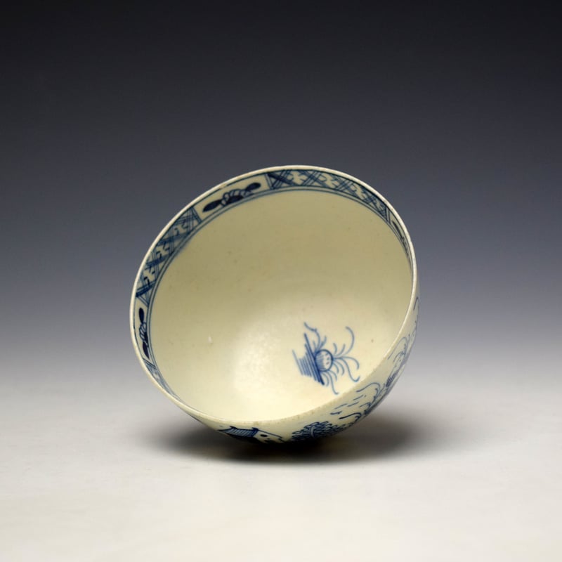 Lowestoft House and Mountain Pattern Trio c1785-90 (13)