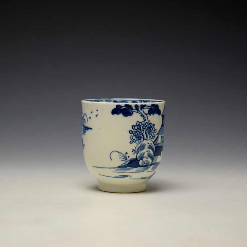 Lowestoft House and Mountain Pattern Trio c1785-90 (3)