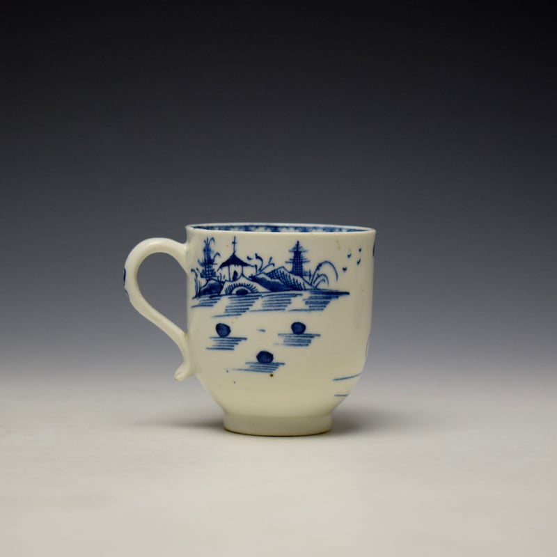 Lowestoft House and Mountain Pattern Trio c1785-90 (4)
