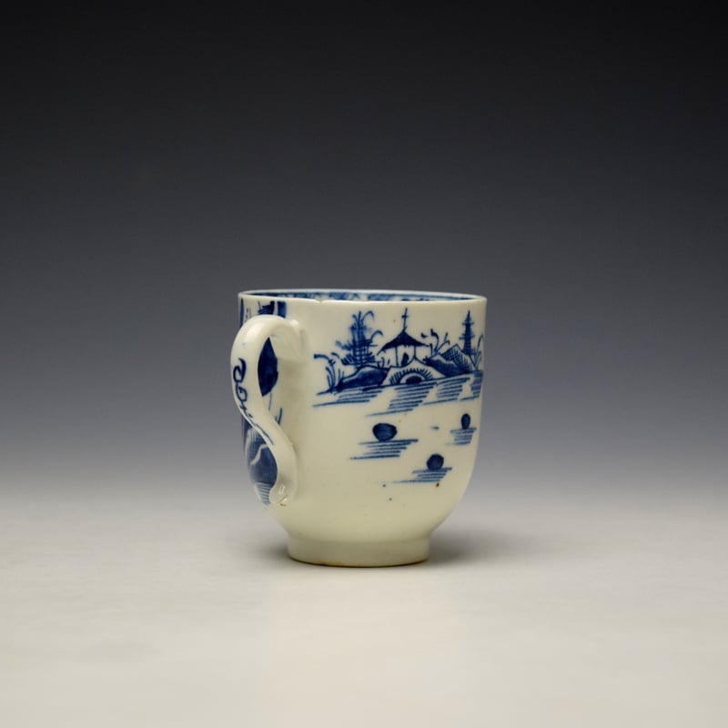 Lowestoft House and Mountain Pattern Trio c1785-90 (5)