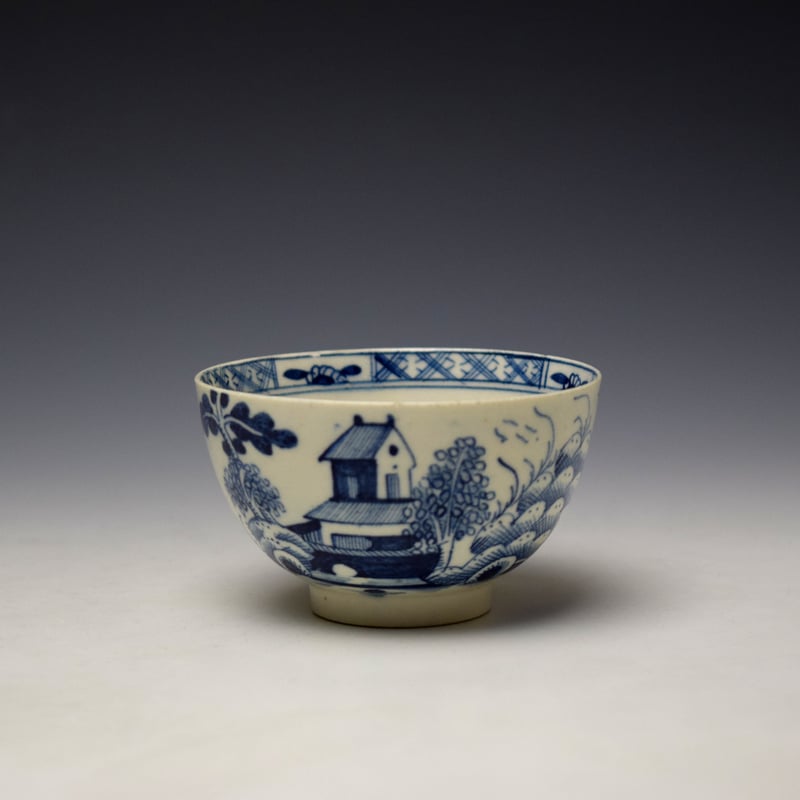 Lowestoft House and Mountain Pattern Trio c1785-90 (9)
