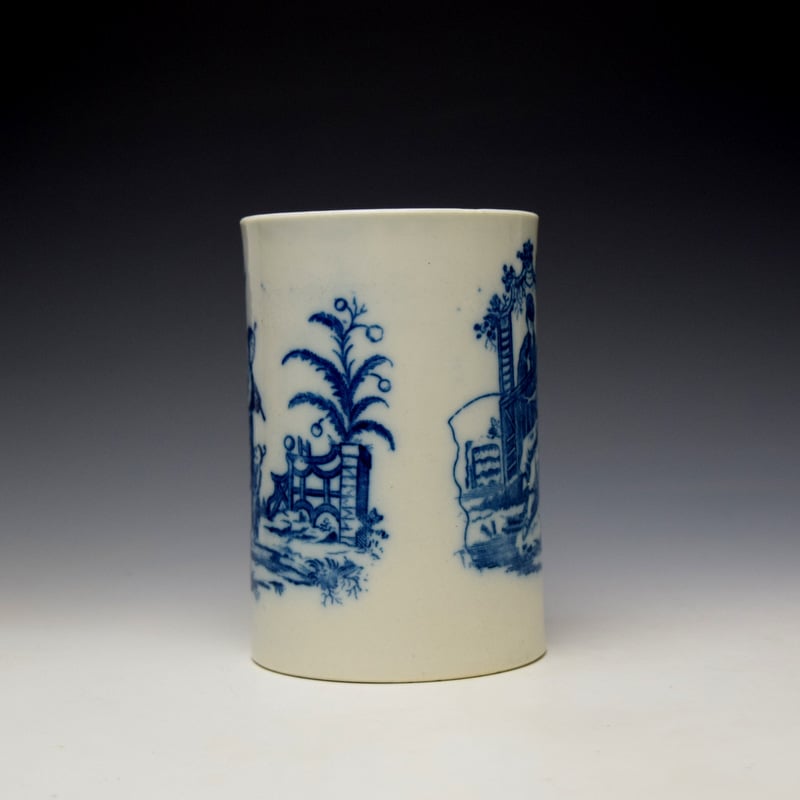 Caughley La Peche La Promenade Chinoise Pattern Mug c1776-92 (3)