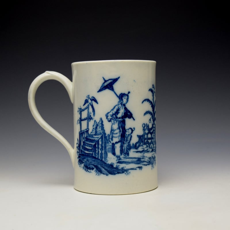 Caughley La Peche La Promenade Chinoise Pattern Mug c1776-92 (4)