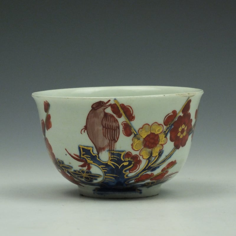 Vauxhall Porcelain Imari Palette Teabowl c1760