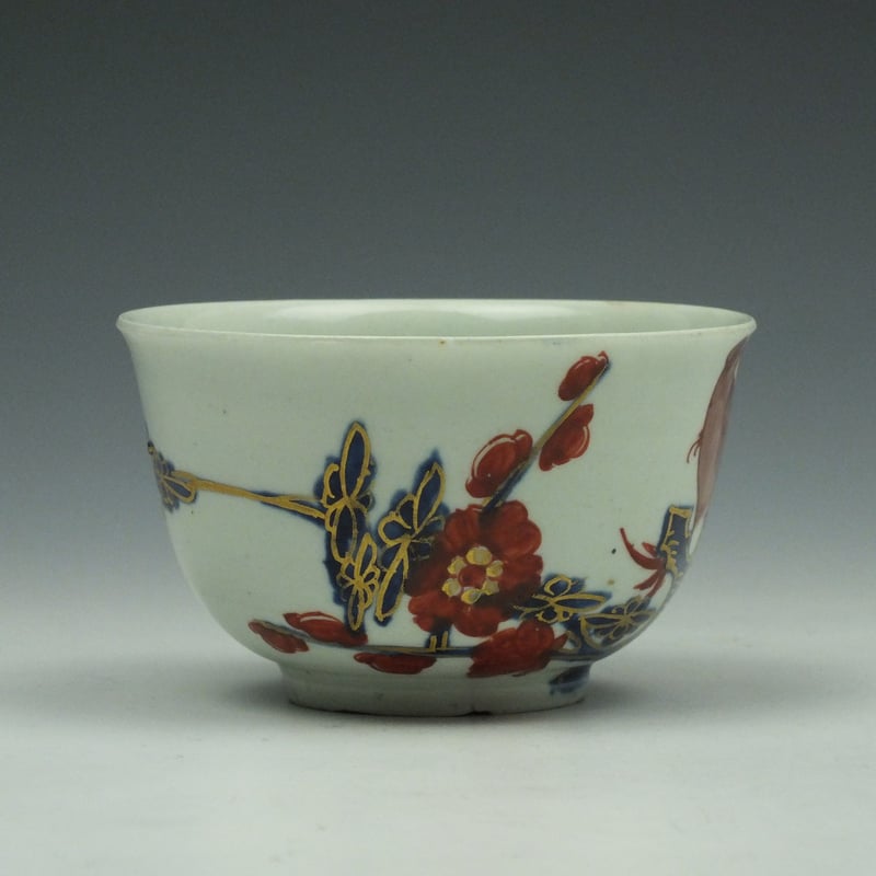 Vauxhall Porcelain Imari Palette Teabowl c1760 (2)