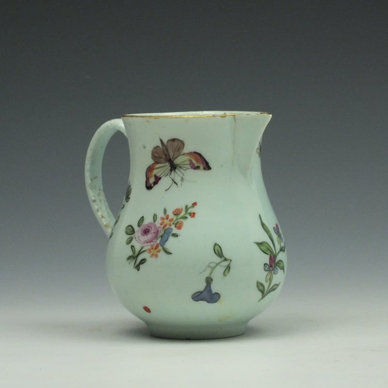 Vauxhall Porcelain Outside Decorated Sparrow Beak Jug c1756-58 (4)