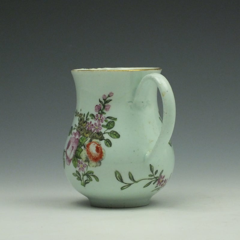 Vauxhall Porcelain Outside Decorated Sparrow Beak Jug c1756-58 (7)