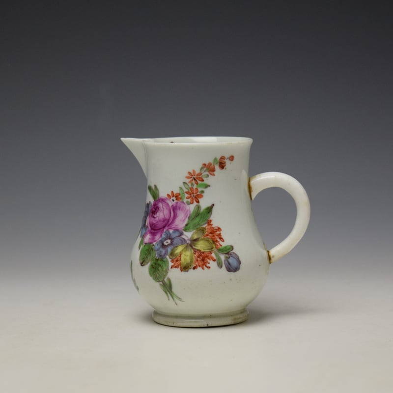 Vauxhall Rose and Floral Sprays Pattern Sparrow Beak Jug c1760-63