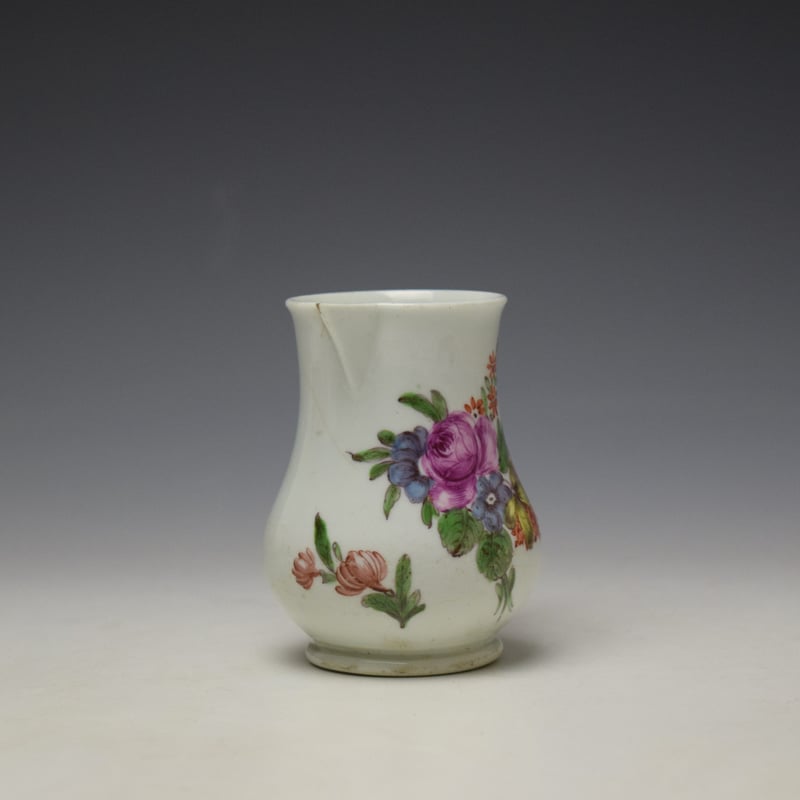 Vauxhall Rose and Floral Sprays Pattern Sparrow Beak Jug c1760-63 (3)