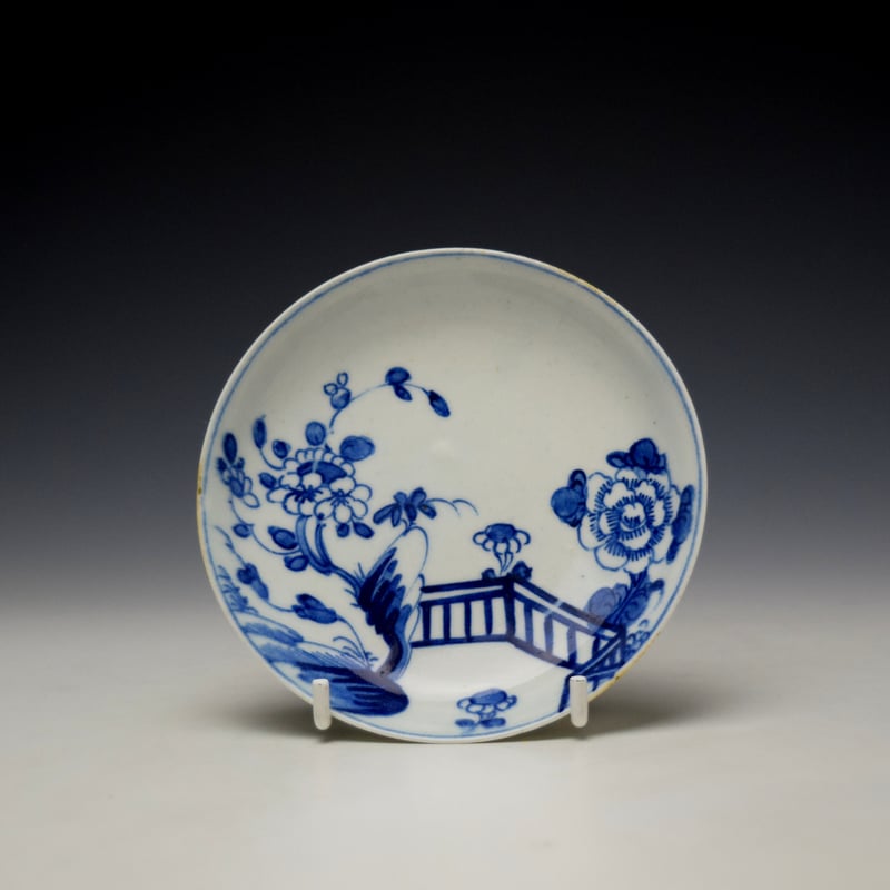 Very Rare Bow Fence and Peony Pattern Saucer c1756