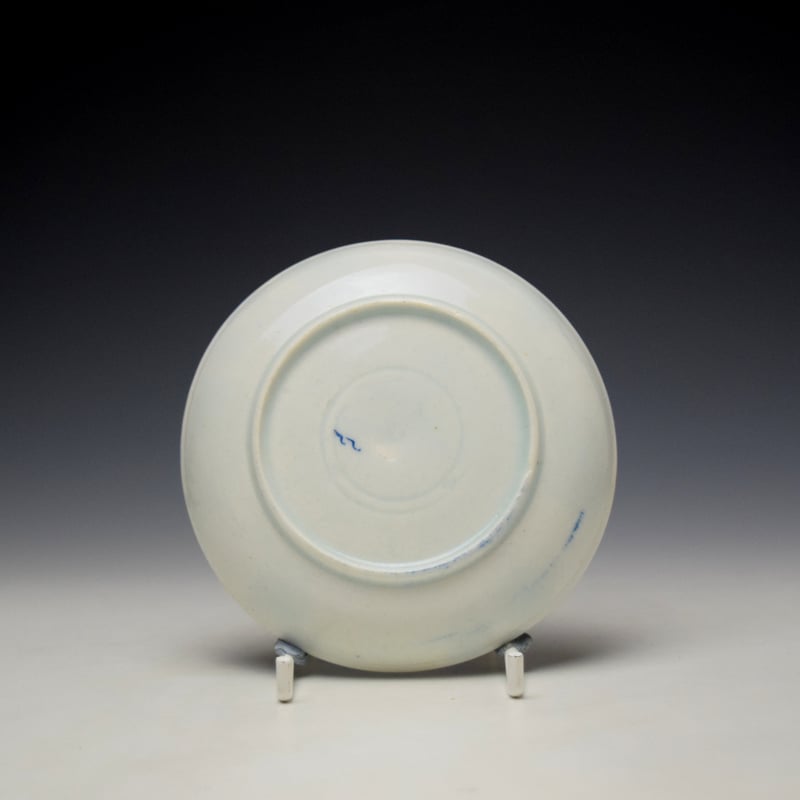 Very Rare Bow Fence and Peony Pattern Saucer c1756 (2)