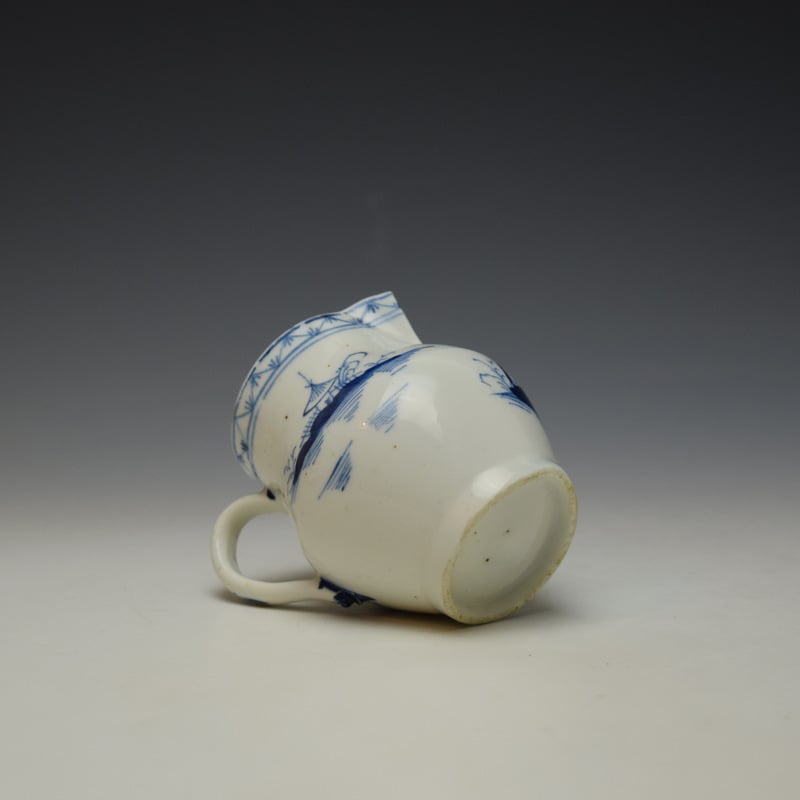 Lowestoft Chinaman and Bridge House Pattern Squat Shaped Sparrow Beak Jug c1795-1800 (8)