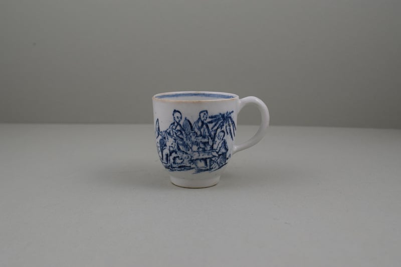 Very Rare Chinese Tea Party Pattern Coffee Cup, C1775.