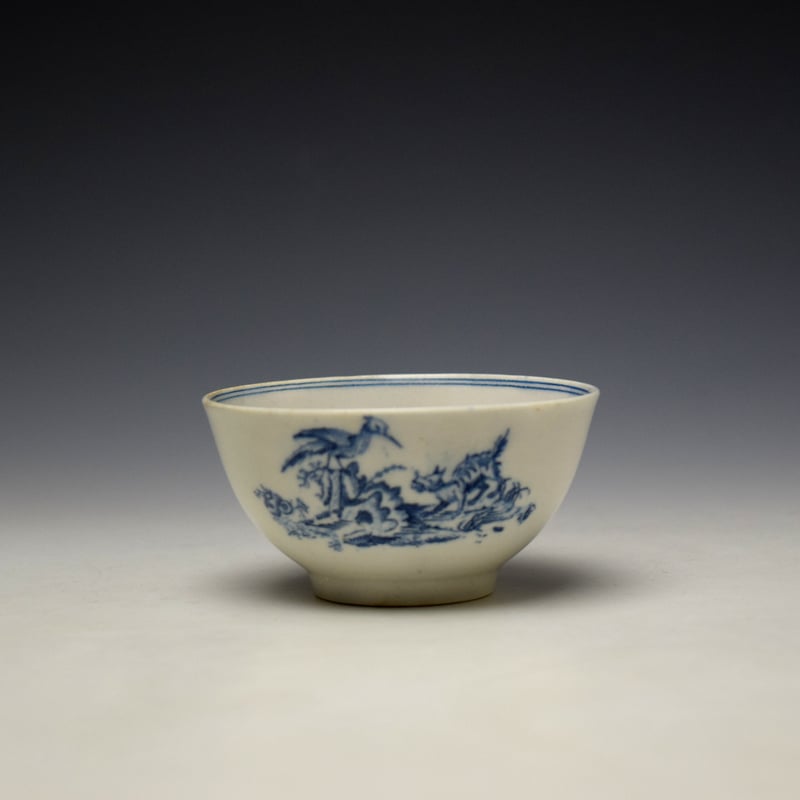 Lowestoft Chinese Tea Party Pattern Teabowl and Saucer c1775-80 (4)