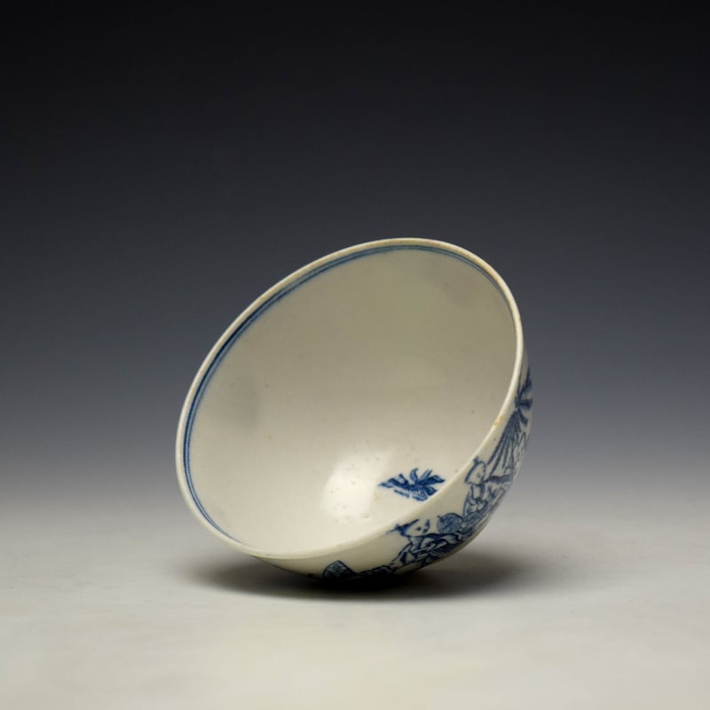 Lowestoft Chinese Tea Party Pattern Teabowl and Saucer c1775-80 (5)