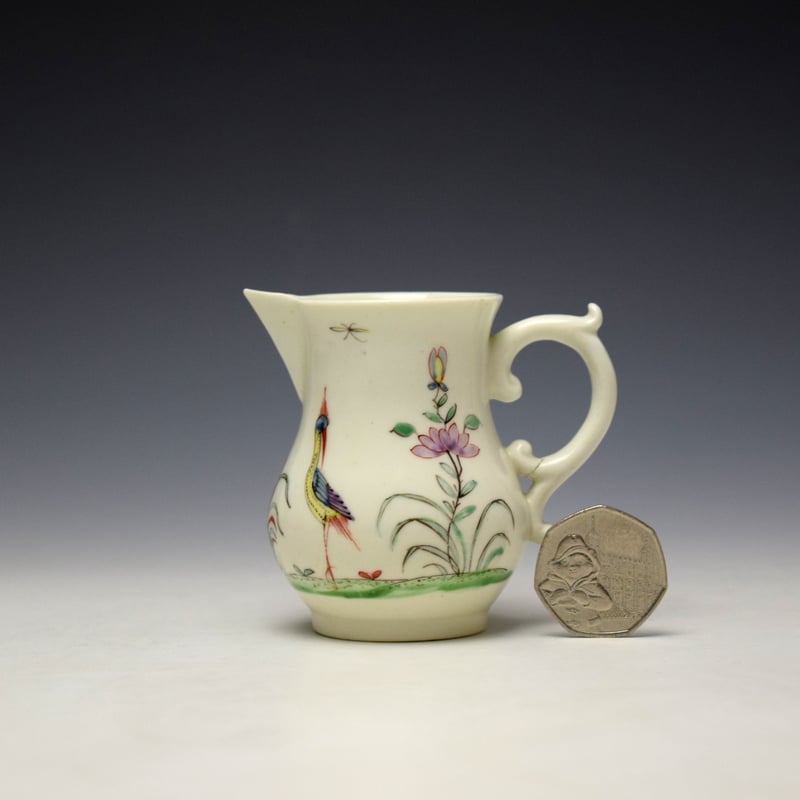 Very Rare Crane Pattern Cream Jug c1752-53 Simon Spero Exhibition 1999