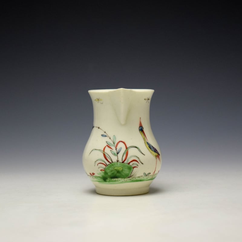 Worcester Crane Pattern Cream Jug c1752-53 Simon Spero Exhibition 1999 (3)