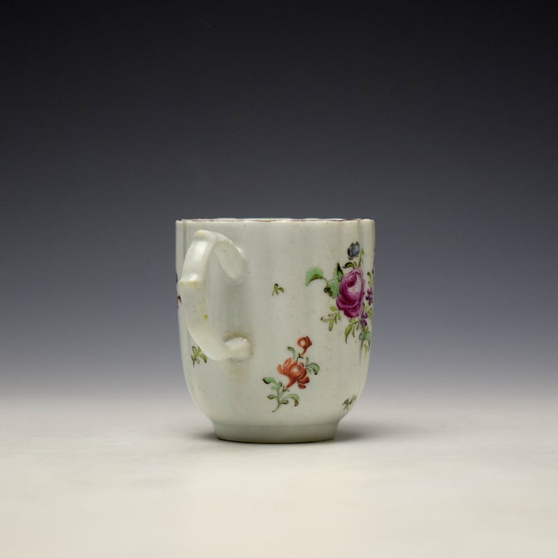 Longton Hall Cotton Stem Painter Floral Pattern Coffee Cup c1756-60 (4)