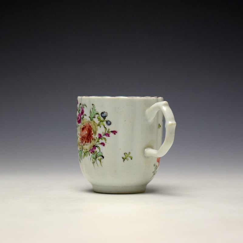 Longton Hall Cotton Stem Painter Floral Pattern Coffee Cup c1756-60 (5)