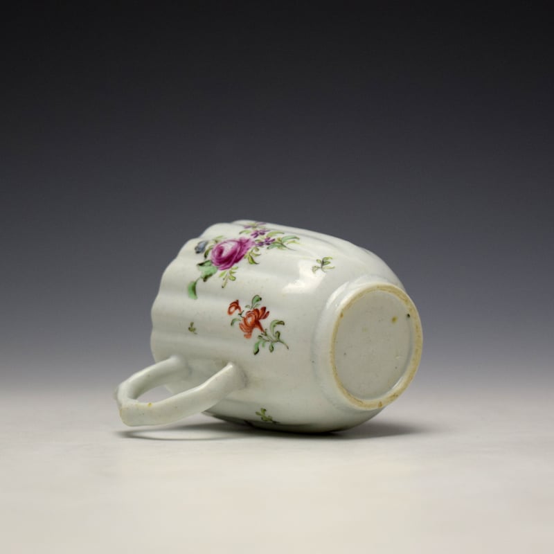 Longton Hall Cotton Stem Painter Floral Pattern Coffee Cup c1756-60 (7)