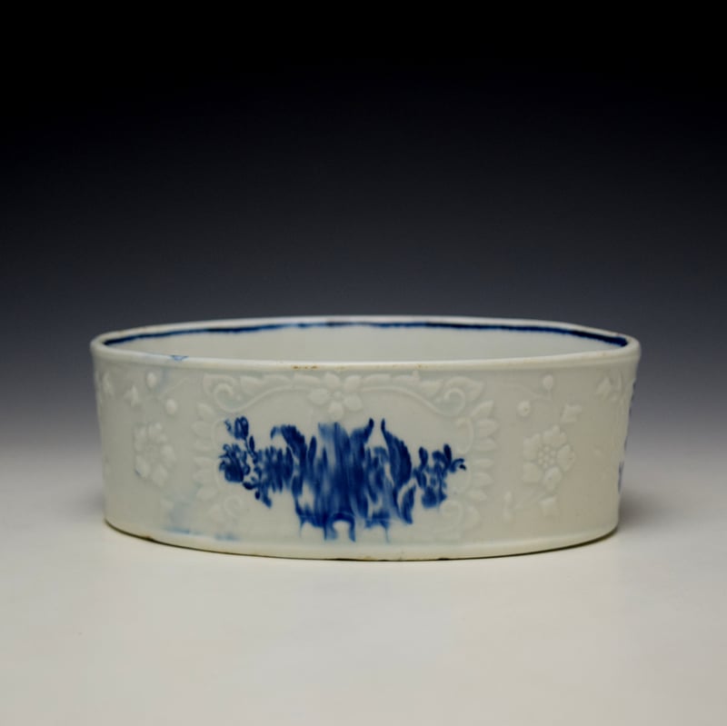 Lowestoft Natural Sprays Pattern Potting Pot c1770-75 (3)