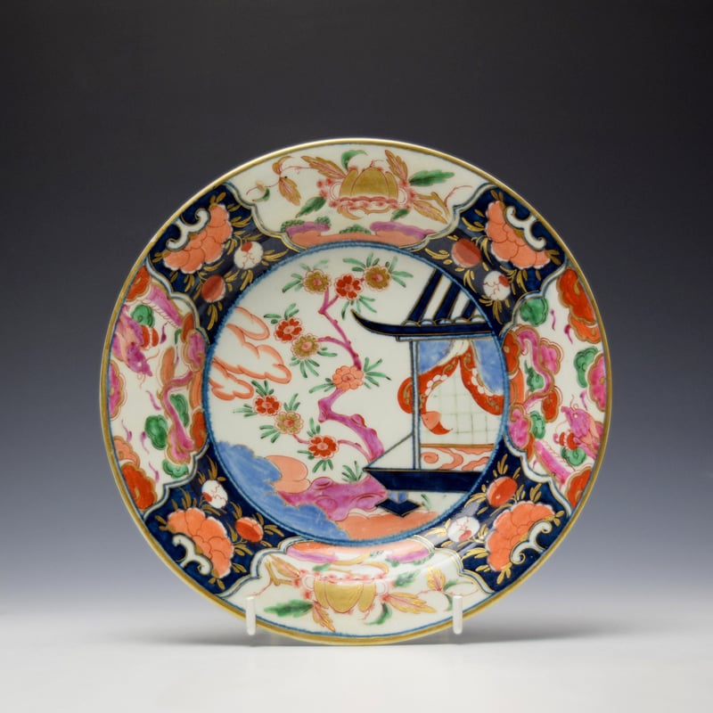 Very Rare Pavilion Pattern Plate c1770-75