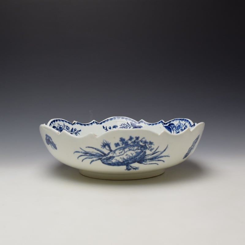 Lowestoft Pinecone Pattern Junket Dish c1775-85 (4)