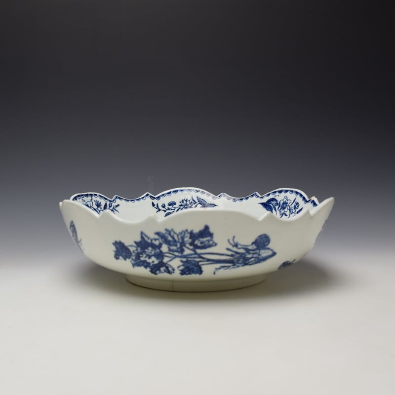 Lowestoft Pinecone Pattern Junket Dish c1775-85 (8)