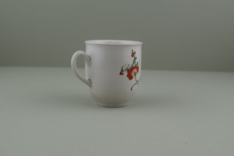 Plymouth Porcelain Hand Painted Polychrome Coffee Cup, C1768-70. c